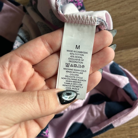 Kate Spade Pink and Blue Floral Pajama Set - Picture 5 of 5